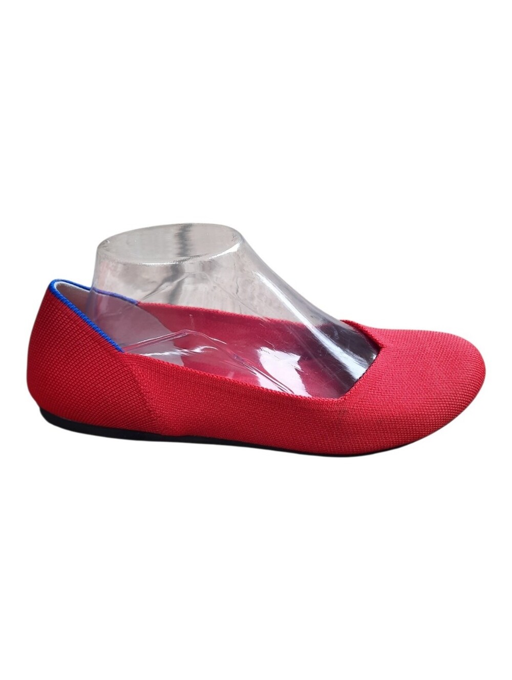 Rothy's The Flat Red Knit Round Toe Ballet Flat Washable Shoes Size 9.5